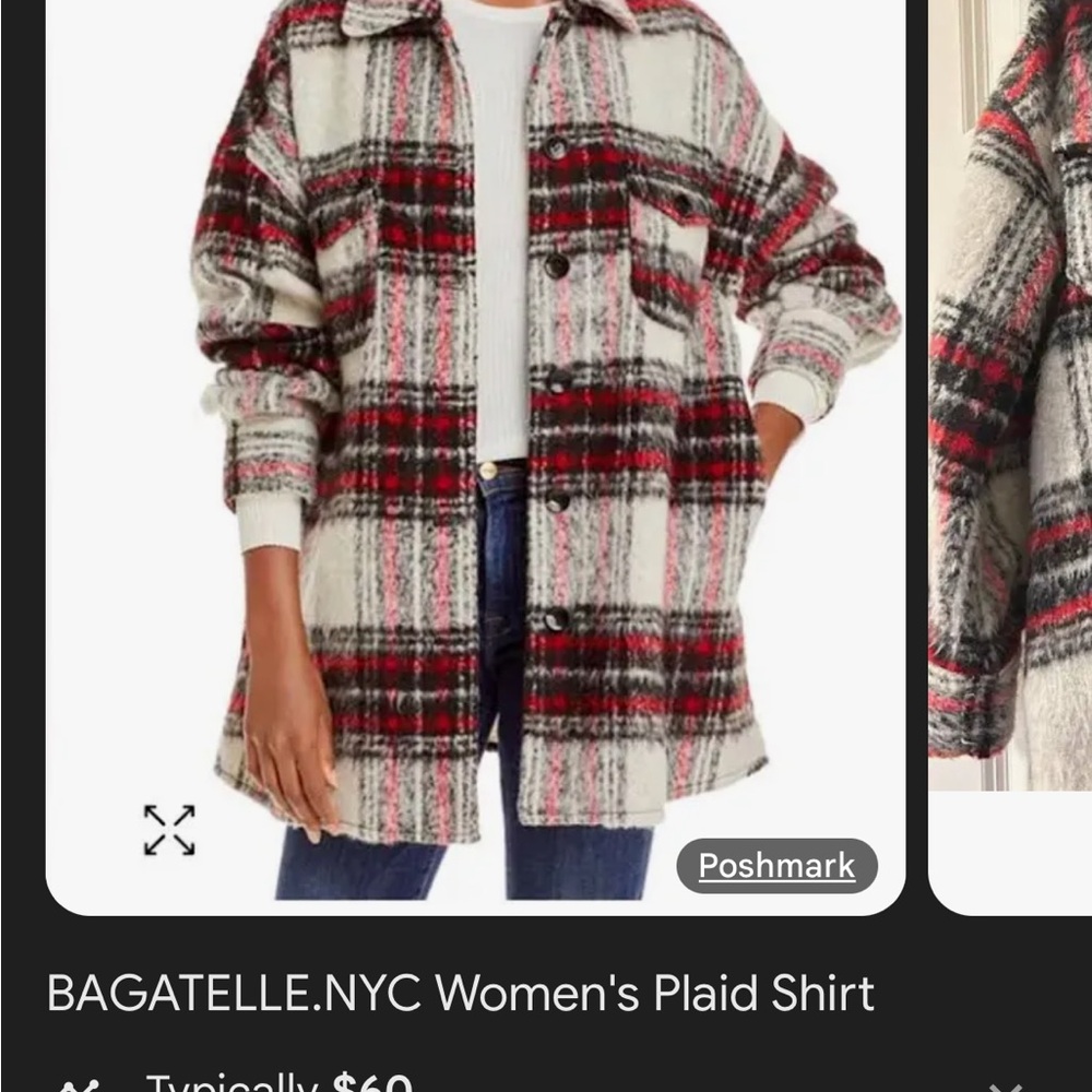 Bagatelle.NYC Women's Plaid jacket - Red and Black